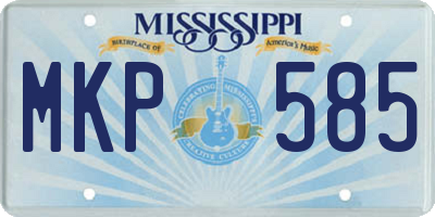 MS license plate MKP585