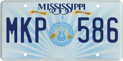 MS license plate MKP586