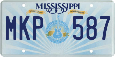 MS license plate MKP587