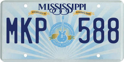 MS license plate MKP588