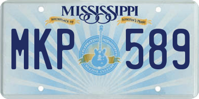 MS license plate MKP589