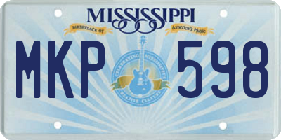 MS license plate MKP598