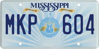 MS license plate MKP604