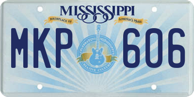 MS license plate MKP606