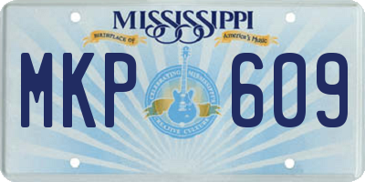 MS license plate MKP609