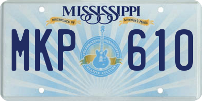 MS license plate MKP610