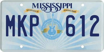MS license plate MKP612