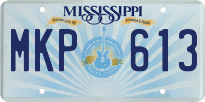 MS license plate MKP613