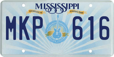 MS license plate MKP616