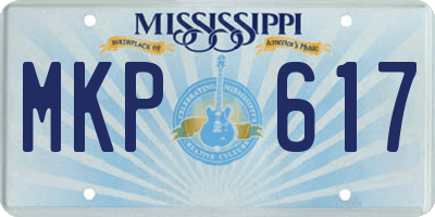 MS license plate MKP617