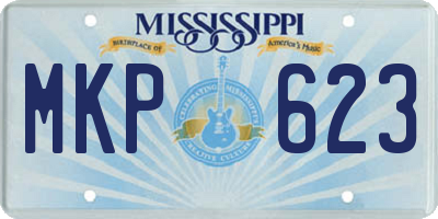 MS license plate MKP623
