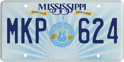 MS license plate MKP624
