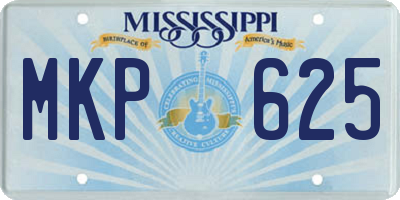 MS license plate MKP625