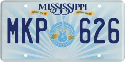 MS license plate MKP626