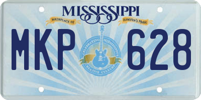 MS license plate MKP628