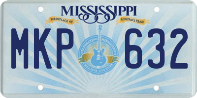 MS license plate MKP632
