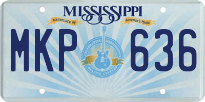 MS license plate MKP636