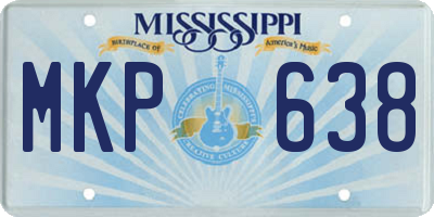 MS license plate MKP638