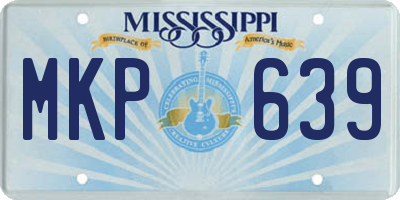 MS license plate MKP639