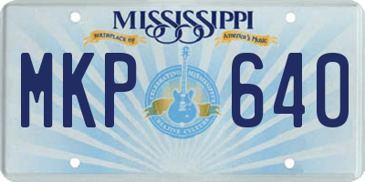 MS license plate MKP640