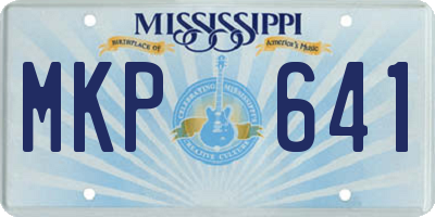 MS license plate MKP641