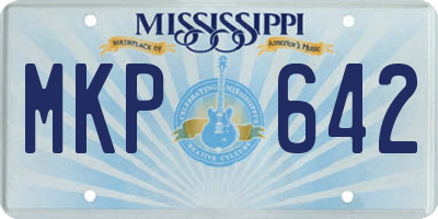 MS license plate MKP642