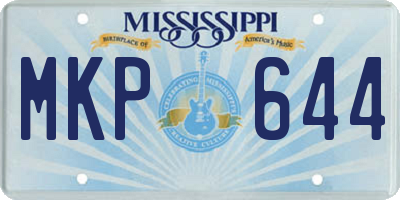 MS license plate MKP644