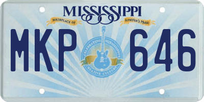 MS license plate MKP646