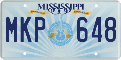 MS license plate MKP648