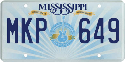 MS license plate MKP649