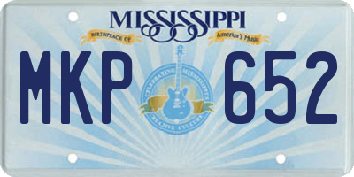 MS license plate MKP652