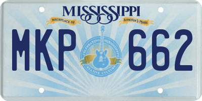 MS license plate MKP662