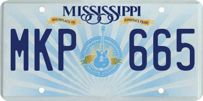 MS license plate MKP665