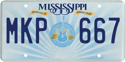 MS license plate MKP667
