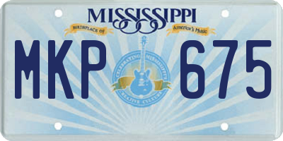 MS license plate MKP675