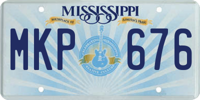 MS license plate MKP676