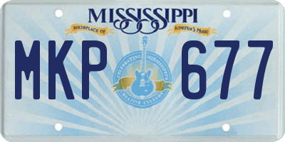 MS license plate MKP677