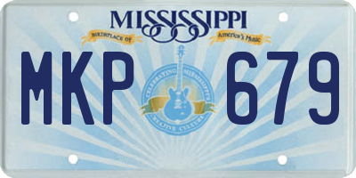 MS license plate MKP679