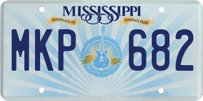 MS license plate MKP682