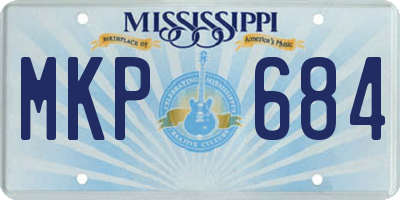 MS license plate MKP684