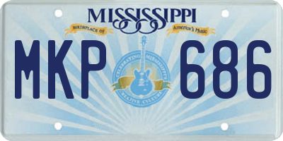 MS license plate MKP686