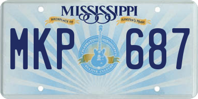 MS license plate MKP687