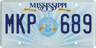MS license plate MKP689