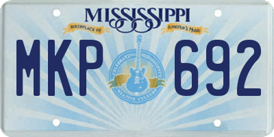 MS license plate MKP692