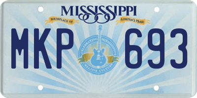 MS license plate MKP693