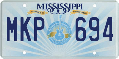 MS license plate MKP694