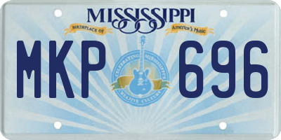 MS license plate MKP696
