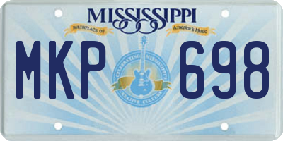 MS license plate MKP698