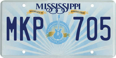MS license plate MKP705