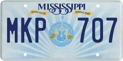 MS license plate MKP707